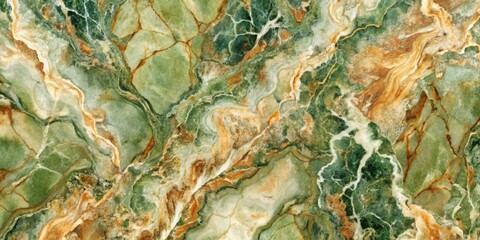 Abstract Green and Gold Swirling Stone Texture A High-Resolution Image for Design Projects