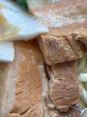 Close-up of Braised Pork Belly for Miyako Soba