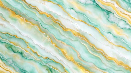 Abstract Green and Gold Swirled Marble Texture, Ideal for Elegant Design Projects and Luxurious Backgrounds