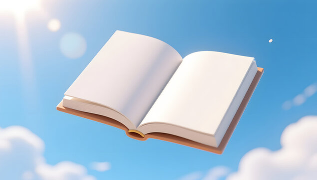 Book 3D rendering Education Learning World Book Day scene illustration
