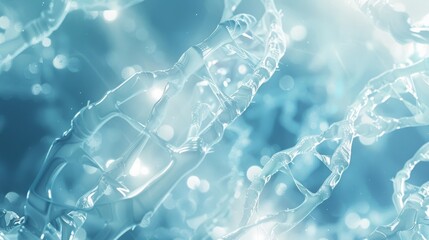 Abstract DNA Structure in Cool Tones Science and Genetic Concept