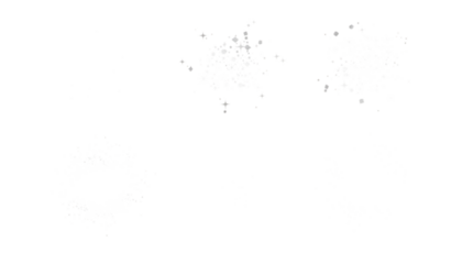 Abstract glowing white particles and light streaks forming a cosmic nebula pattern isolated on transparent background