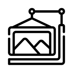 Landscape painting in gallery setting. Suitable for art appreciation, home decor, inspiration, and cultural themes in designs and projects.
