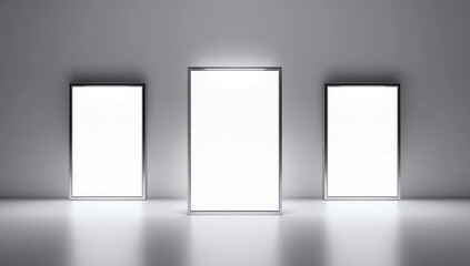 Lightbox On white Background 3D rendering