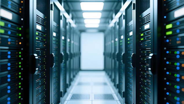 Server room data center backup hosting business finance background