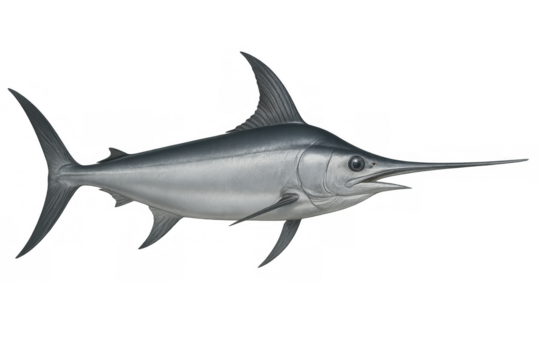 Swordfish, a large predatory marine animal, presented as an illustration. The background is transparent