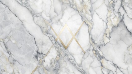 Elegant White Marble Texture with Gold Geometric Overlay Design for Modern Interior Applications