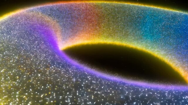 Cosmic Rainbow Nebula in Space
