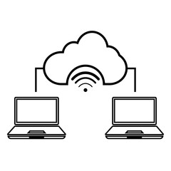 Cloud Algorithm  flat icon logo illustration vector isoalated, suitable for web design , logo , app and more