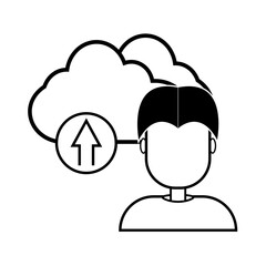 Cloud Algorithm  flat icon logo illustration vector isoalated, suitable for web design , logo , app and more