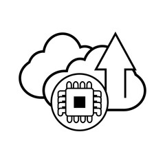 Cloud Algorithm  flat icon logo illustration vector isoalated, suitable for web design , logo , app and more