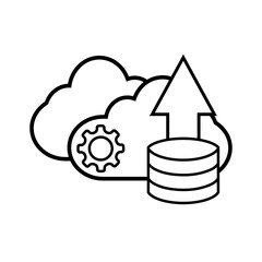 Cloud Algorithm  flat icon logo illustration vector isoalated, suitable for web design , logo , app and more