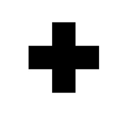 Fototapeta premium Greek Cross Symbol – Minimalist Religious and Geometric Logo Design