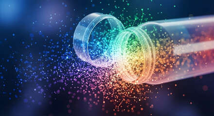 Microplastics Glitter Rainbow Spill Environmental Pollution