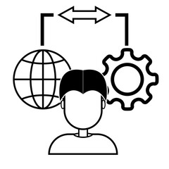 Cloud Algorithm  flat icon logo illustration vector isoalated, suitable for web design , logo , app and more