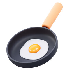 fried eggs 3d illustration