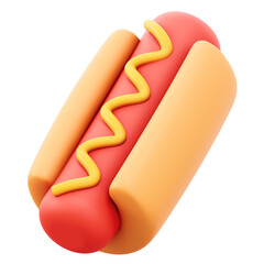 hot dog 3d illustration