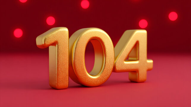 Golden number 104 celebration for Party Founding Day