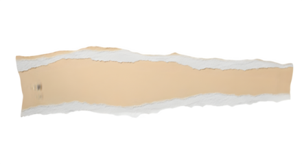 Torn Paper Strip With Rough Edges and a Hole