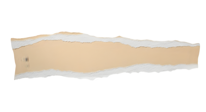 Torn Paper Strip With Rough Edges and a Hole