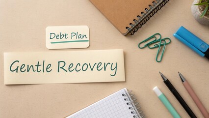 Gentle Recovery Plan for Financial Wellness with Stationery and Notebooks on a Desk Surface