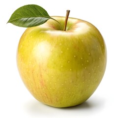 Dovyalis caffra var. lutea Golden Wild Kei Apple Radiating Warm Amber Glow with Smooth Glossy Skin on Pure White Background, Celebrating Tropical Richness and Fresh Natural Brilliance