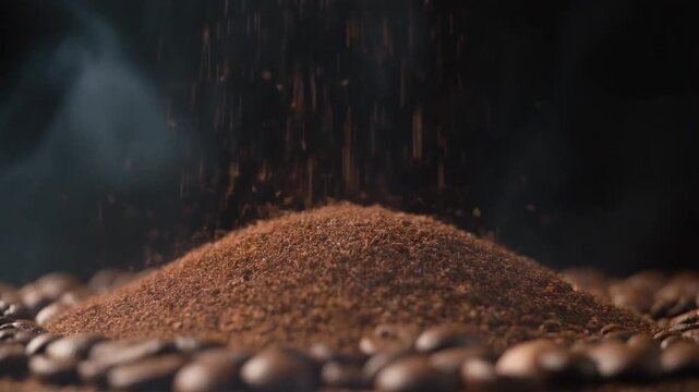 Macro of papery chaff lifting and settling on a rolling bean wave&mdash;clean depiction of byproduct movement in an unbranded roaster