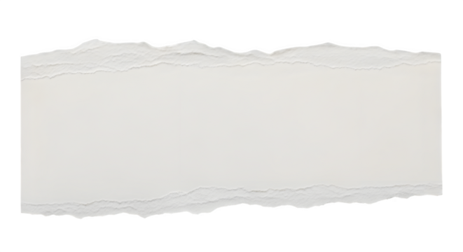 A versatile blank banner of ripped white paper with ragged edges, perfect for adding custom text or design elements - Powered by Adobe