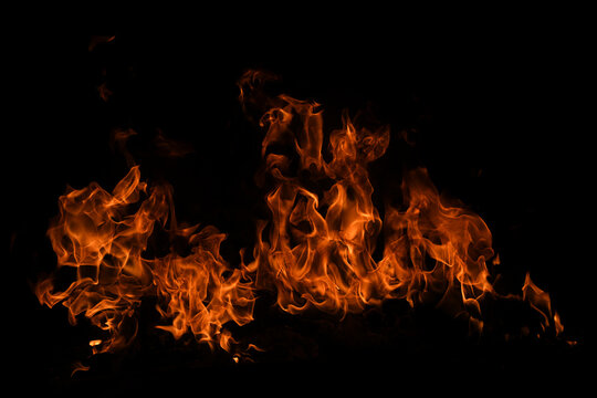 Fire flame texture for banner background. Burn abstract lights.