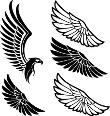 set of vector birds