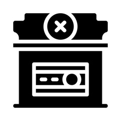 Outline icon for no credit card payment, suitable for websites, apps, or presentations related to alternative payment methods and financial services.
