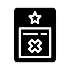 File symbol with a star and a cross represents spiritual beliefs. Suitable for religious and symbolic design projects requiring unique elements.
