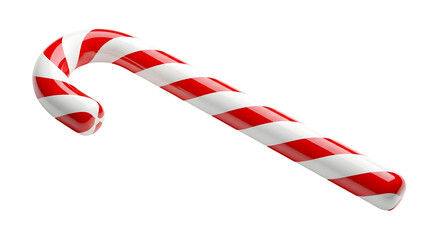 Obraz premium Festive Red and White Striped Candy Cane for Holiday Celebrations