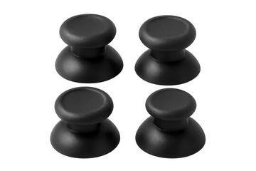 Black console analog sticks, replacement parts for game controllers, enhancing gaming experience and repair