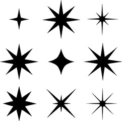 Obraz premium black and white stars