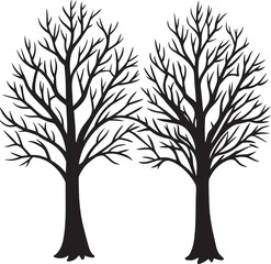 Obraz premium vector tree silhouette