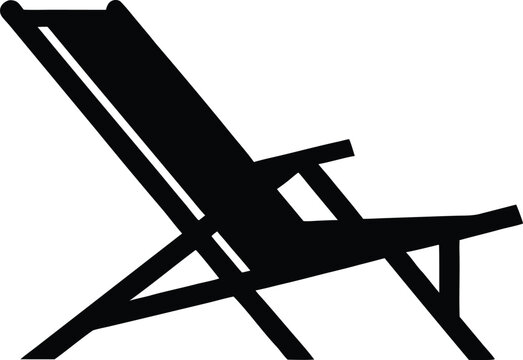 Beach chair Silhouette Icon Vector Art, Adirondack chair, Adirondack chair silhouette, Chair, Beach chair, Chair silhouette illustration