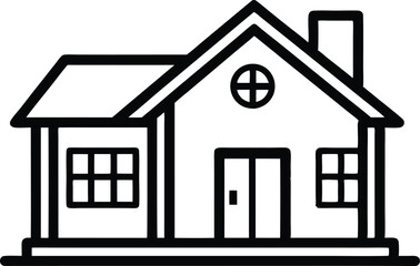 Simple house icon, House, cottage, home linear icon design
