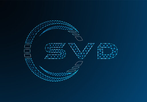 SVD low poly letter logo vector design. SVD lower poly logo design. Low poly logo.