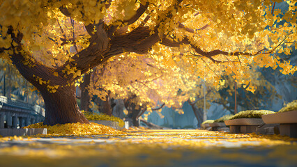 Peaceful Fall Nature Scene