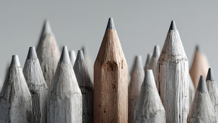 Standout Pencil Among Worn Group