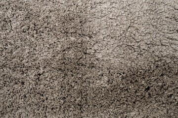 Close-up of a brown shaggy carpet texture, ideal for backgrounds and interior design projects. It adds warmth and comfort to any visual, perfect for showcasing texture in presentations.