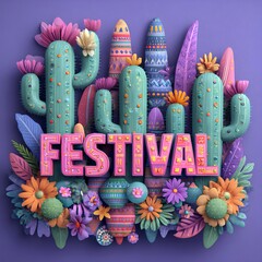 Cactus Festival Illustration