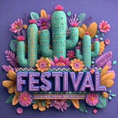 Cactus Festival Illustration