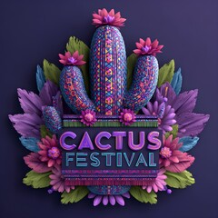 Cactus Festival Illustration