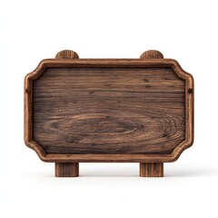 Handcrafted Wooden Signboard with Ornate Edges