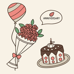 birthday card with cake