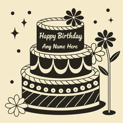 birthday cake with candles