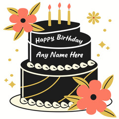 birthday cake with candles