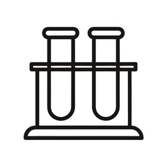 Laboratory Test Tubes Outline Vector Icon